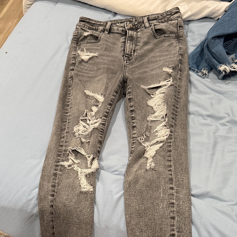 American Eagle Outfitters Ripped Black Skinny Jeans